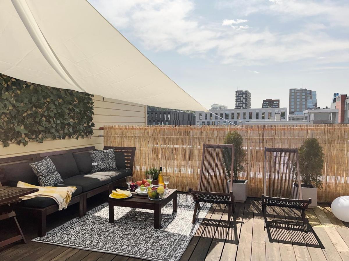 City Center Flat W Roof Top Terrace & Free Parking Oslo Ngoại thất bức ảnh